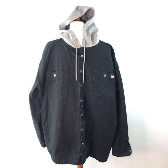 Wrangler Other - Wrangler Workwear Men's 100% Cotton Black Snap Front Hoodie 2XL